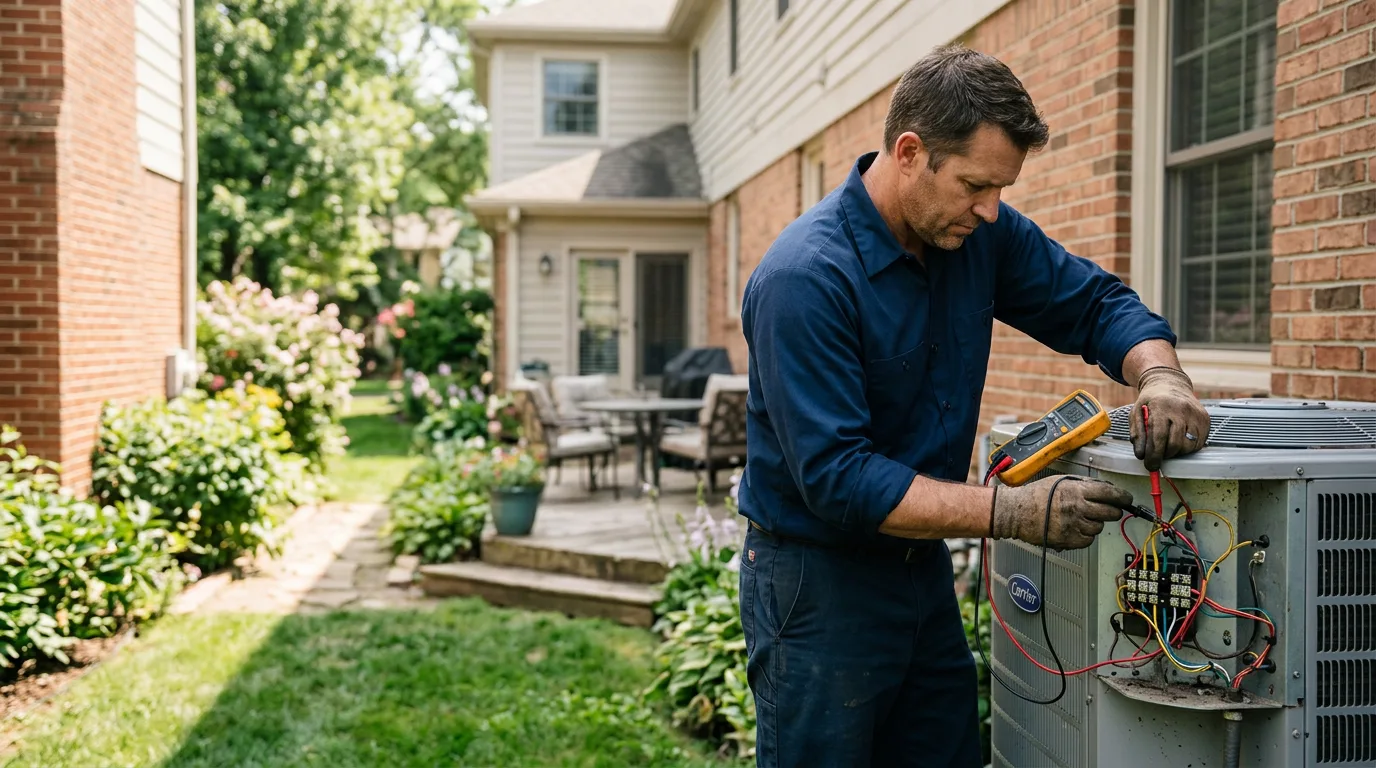 HVAC technician working near Atoka, OK